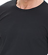 Памучна мъжка блуза в черно-2 снимка