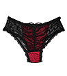 Изящни бикини Glamour в червено и черно-2 снимка