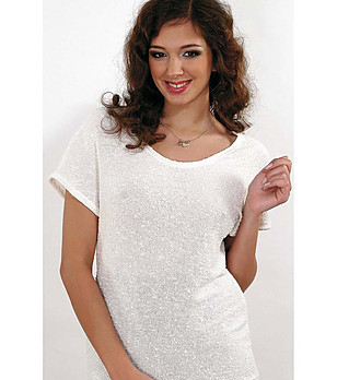 Дамска блуза Nicola в бяло снимка