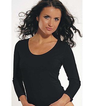Дамска блуза Gloria в черно снимка