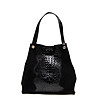 Черна дамска чанта от естествена кожа Katherine-1 снимка