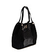 Черна дамска чанта от естествена кожа Katherine-2 снимка