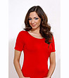 Червена дамска блуза Rose-0 снимка