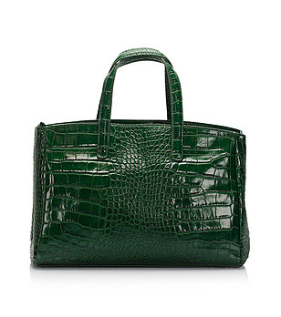 Зелена дамска чанта с три отделения Fresia снимка