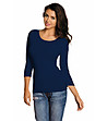 Тъмносиня дамска блуза Manati-1 снимка