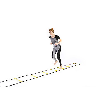 Тренировъчна стълба за бързина в черно и жълто снимка