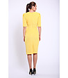 Жълта рокля с ефектно деколте-1 снимка