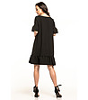 Черна рокля с 3/4 ръкави Elina-1 снимка