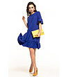 Синя рокля с 3/4 ръкави Elina-0 снимка