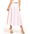 Памучна пола в розово и бяло със зигзаг принт Cecilia-1 снимка