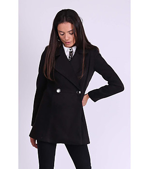 Дамско палто в черно Nitta снимка