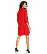 Червена рокля с поло яка Tedi-1 снимка