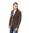 Мъжко кафяво памучно сако от рипсено кадифе-2 снимка