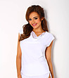 Бяла дамска спална блуза Shila с дантела-2 снимка