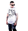 Бяла памучна мъжка тениска с щампа тигър Chino-0 снимка