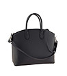 Дамска елегантна кожена чанта в черно Netty-1 снимка