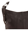 Дамска кожена чанта в тъмнокафяво с една презрамка Mona-2 снимка