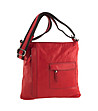 Дамска кожена чанта за рамо в червено Beverly-0 снимка