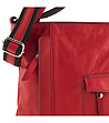Дамска кожена чанта за рамо в червено Beverly-2 снимка