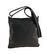 Черна дамска кожена чанта за рамо Beverly-1 снимка