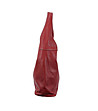 Червена кожена дамска чанта за рамо-1 снимка