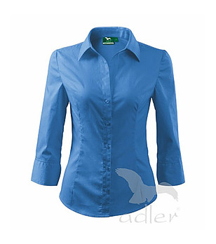 Дамска памучна синя риза Linda снимка
