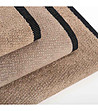 Бежова памучна хавлия с контрастен кант Savannah 50х100 см-4 снимка
