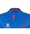 Синя памучна мъжка блуза с бродерии France-2 снимка