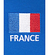 Синя памучна мъжка блуза с бродерии France-4 снимка