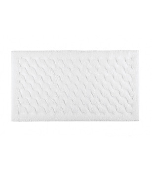 Памучна постелка за баня в бяло Wave 50x80 см снимка