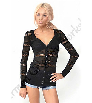 Дамска жилетка в черно снимка