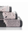 Памучна хавлия в бежово и сиво Marble 30х50  см-3 снимка