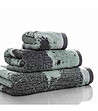 Памучна хавлия в бежово и тъмносиньо Marble 50х100 см-2 снимка