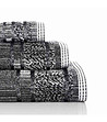 Комплект от 3 бр. памучни хавлии в черно и бяло Maze-2 снимка