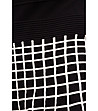 Черна рокля на бежово каре с памук Klea-2 снимка