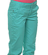 Памучен панталон в зелен нюанс-4 снимка