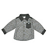 Детска памучна риза в сив нюанс-0 снимка
