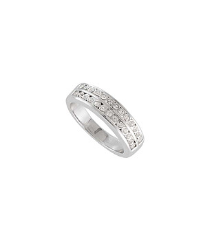 Сребрист дамски пръстен Firenze с кристали Swarovski снимка