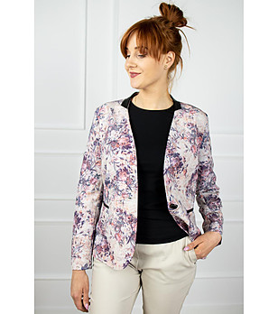 Дамско сако с флорален принт Lila снимка