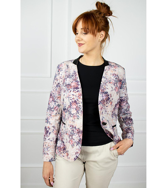 Дамско сако с флорален принт снимка