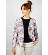 Дамско сако с флорален принт-0 снимка