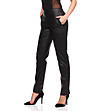 Черен дамски панталон имитация на кожа Marlena-2 снимка