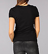Черна памучна дамска тениска Kiera-1 снимка