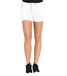 Дамски памучни къси панталонки в бяло-0 снимка