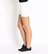 Дамски памучни къси панталонки в бяло-2 снимка