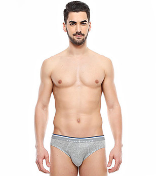 Памучни слипове в сив меланж снимка