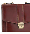 Кафява бизнес чанта Reggio с метална закопчалка-3 снимка