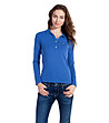 Синя дамска памучна блуза Dianora-0 снимка