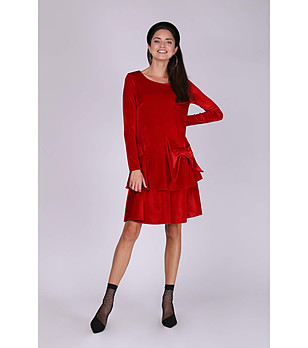Елегантна червена рокля Telmia снимка