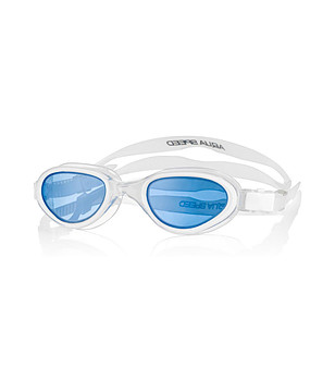 Бели очила за плуване със сини лещи X-PRO снимка